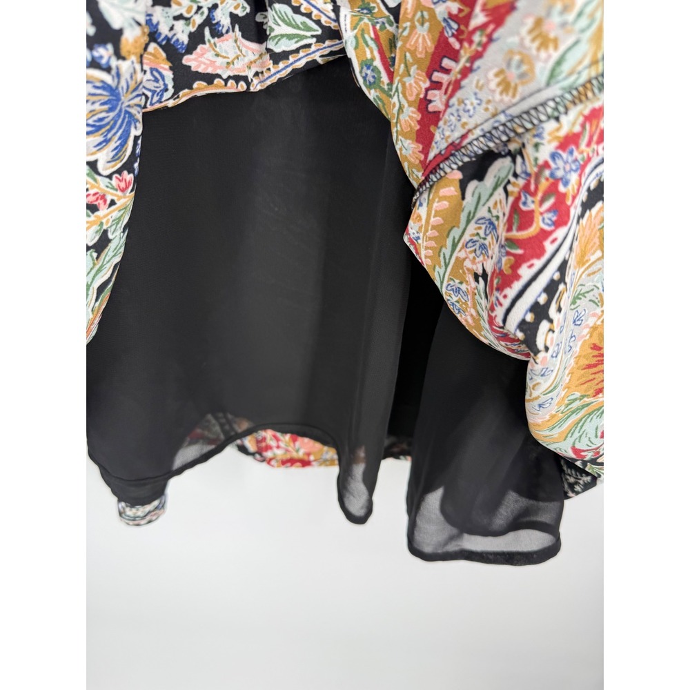 Vince Camuto Skirt Women Large Multicolor Paisley Floral Midi A-Line boho Fairy - Picture 5 of 8